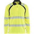 Blaklader High Vis UV Protection Long Sleeve Polo Shirt, Yellow/Black