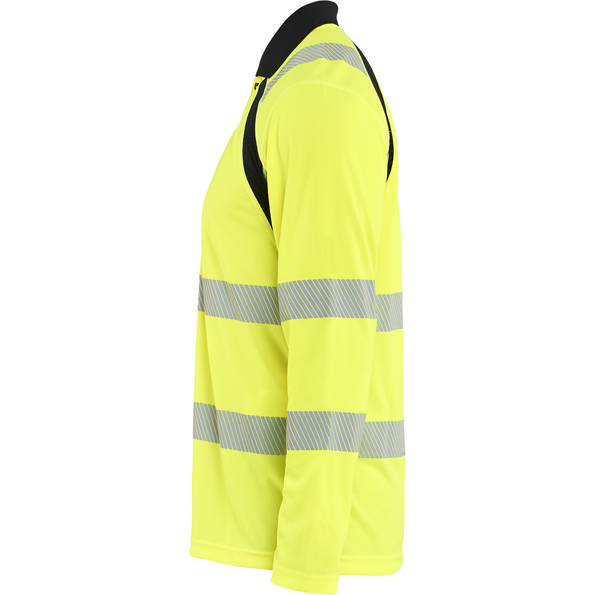 Blaklader High Vis UV Protection Long Sleeve Polo Shirt, Yellow/Black (3)