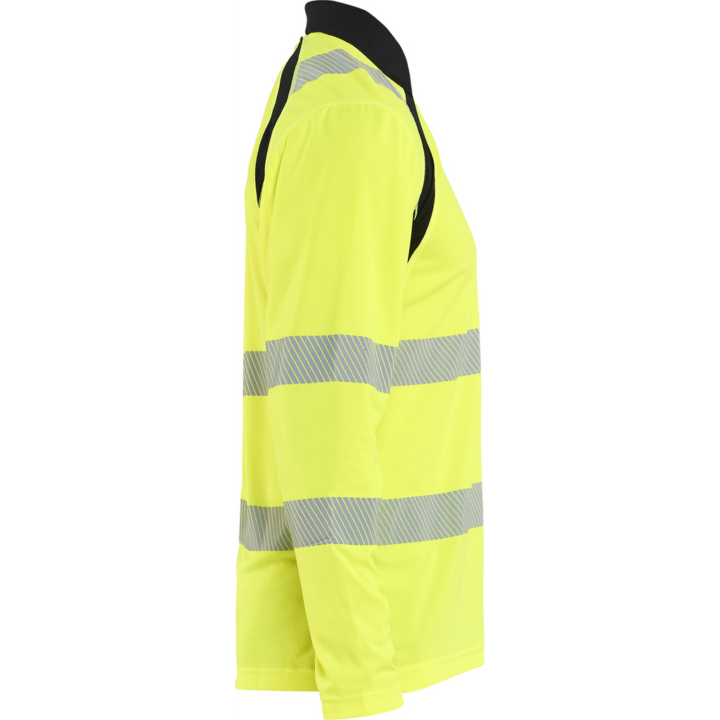 Blaklader High Vis UV Protection Long Sleeve Polo Shirt, Yellow/Black (2)