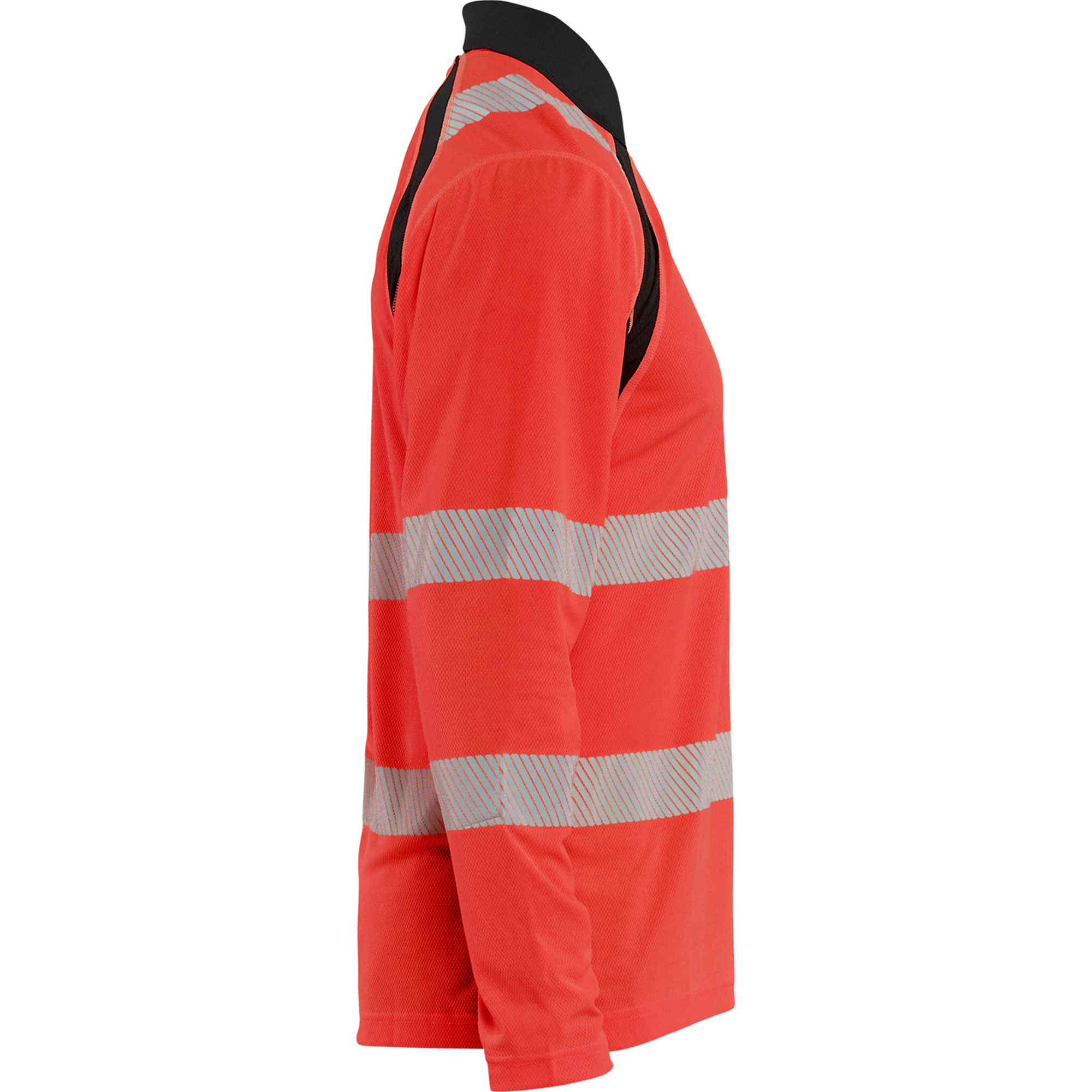 Blaklader High Vis UV Protection Long Sleeve Polo Shirt, Red/Black (2)