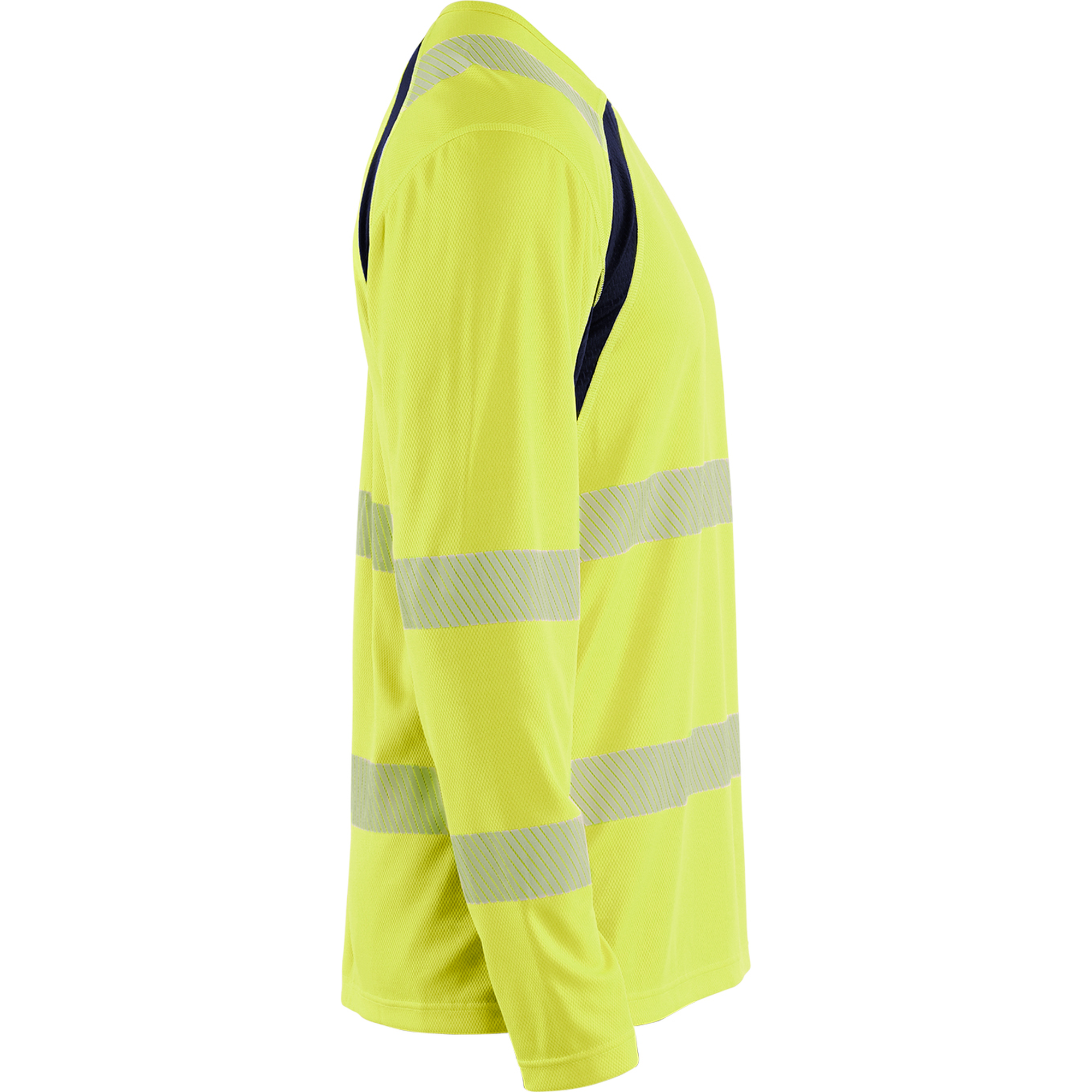 Blaklader High Vis UV Protection Long Sleeve Shirt, Yellow/Navy Blue (2)