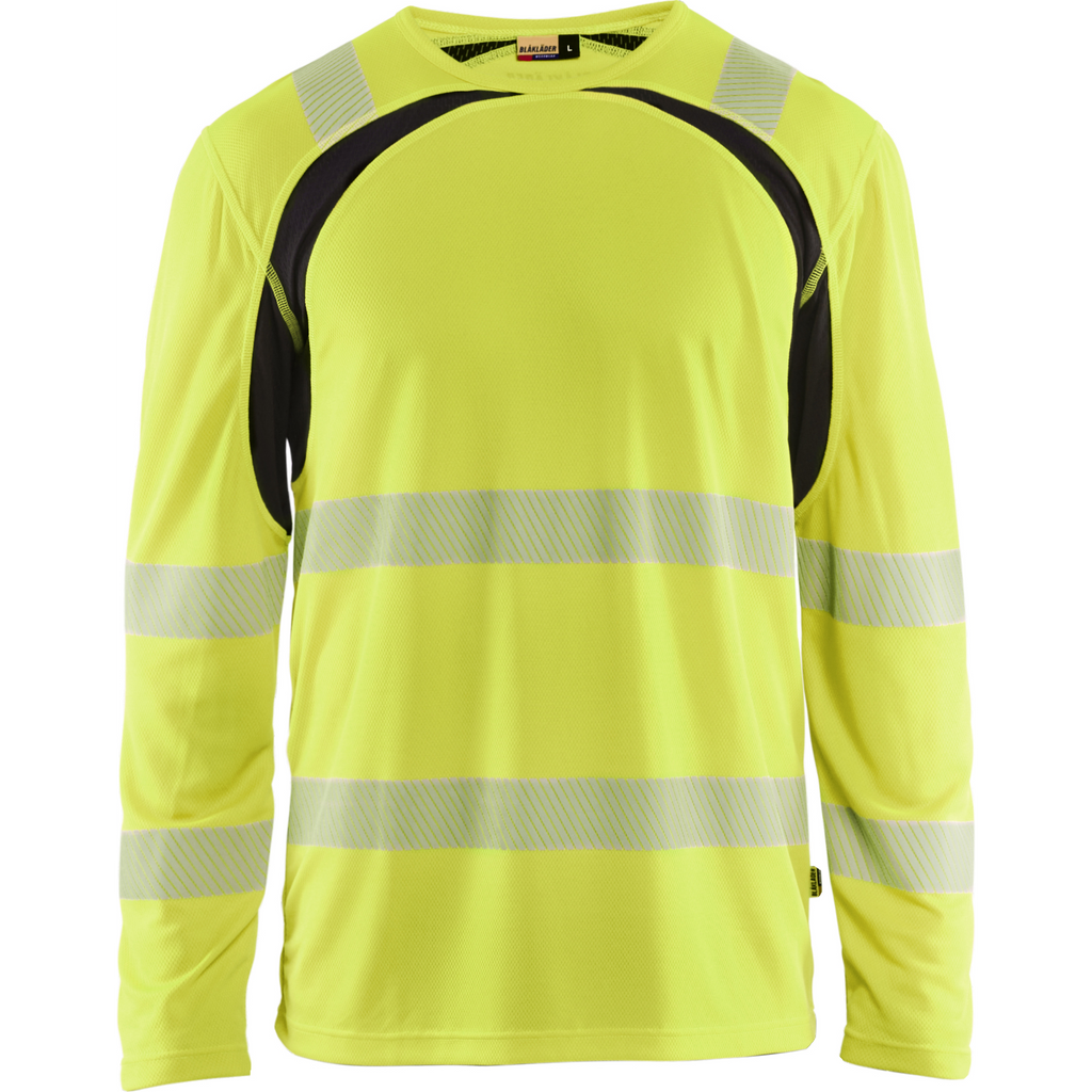 Blaklader High Vis UV Protection Long Sleeve Shirt, Yellow/Black