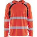 Blaklader High Vis UV Protection Long Sleeve Shirt, Red/Black