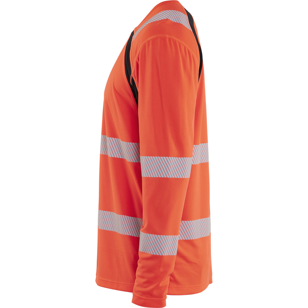 Blaklader High Vis UV Protection Long Sleeve Shirt, Red/Black (3)