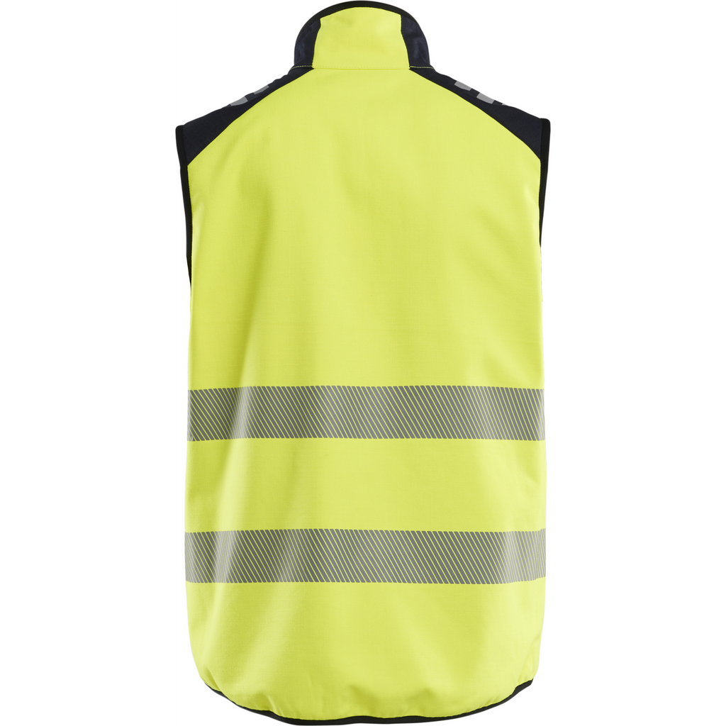Blaklader Multinorm Softshell Vest, Yellow/Navy (4)