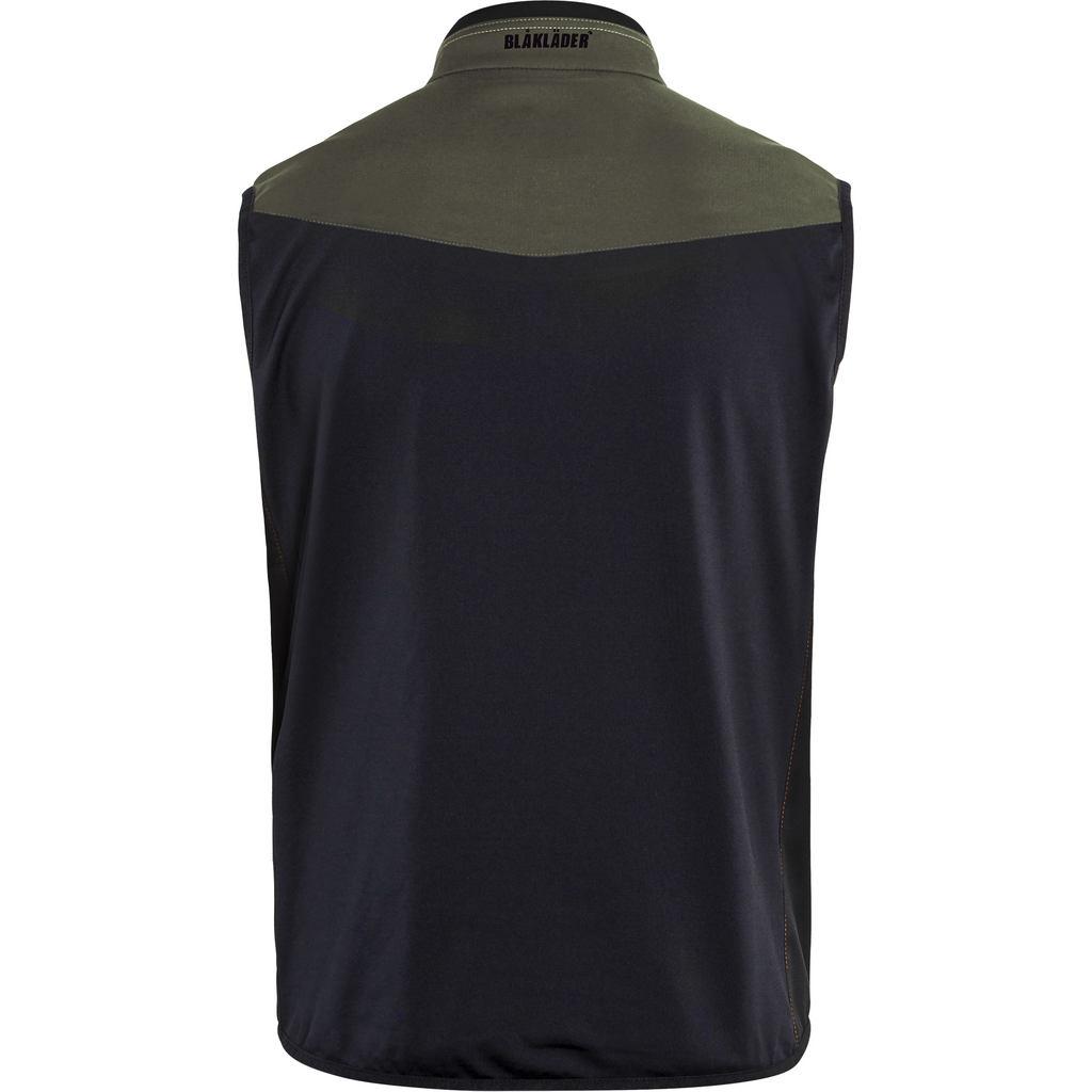 Blaklader Softshell Vest, Dark Olive Green/Black (2)