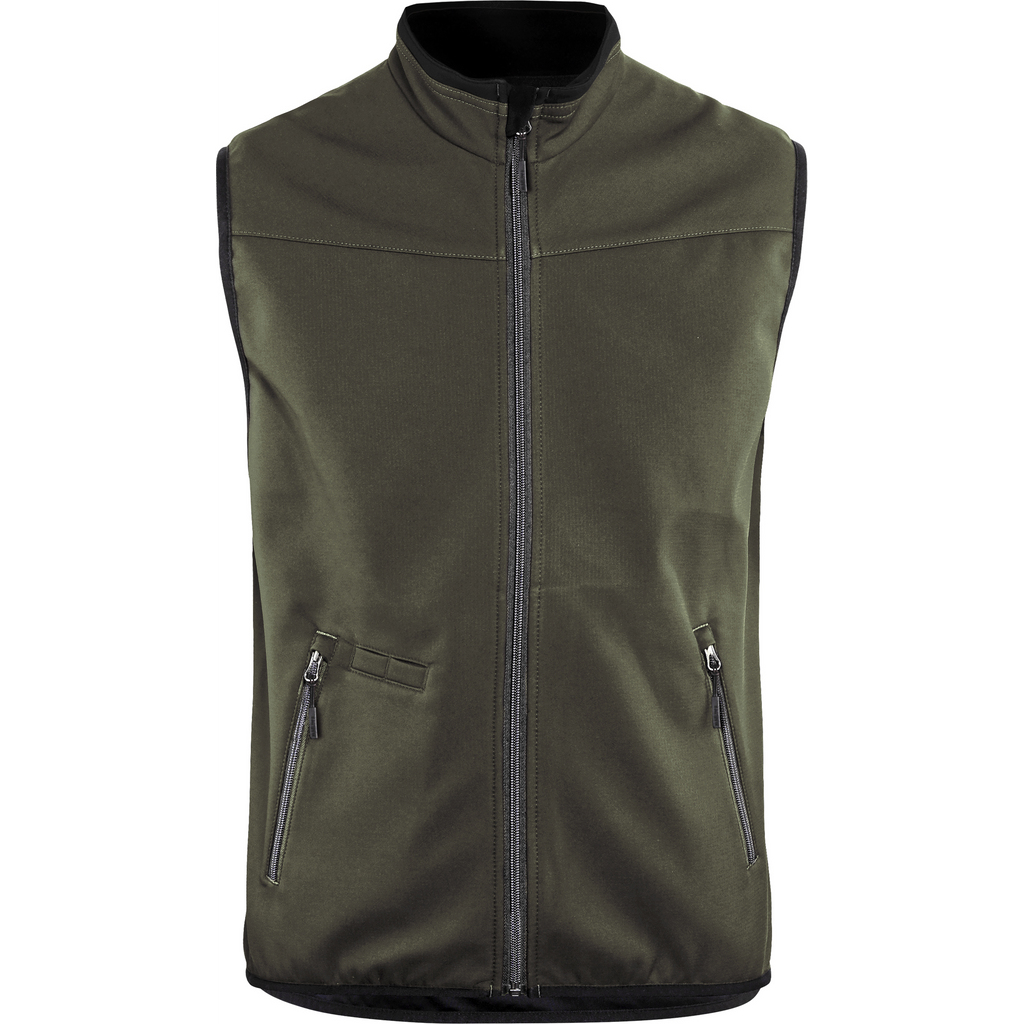 Blaklader Softshell Vest, Dark Olive Green/Black