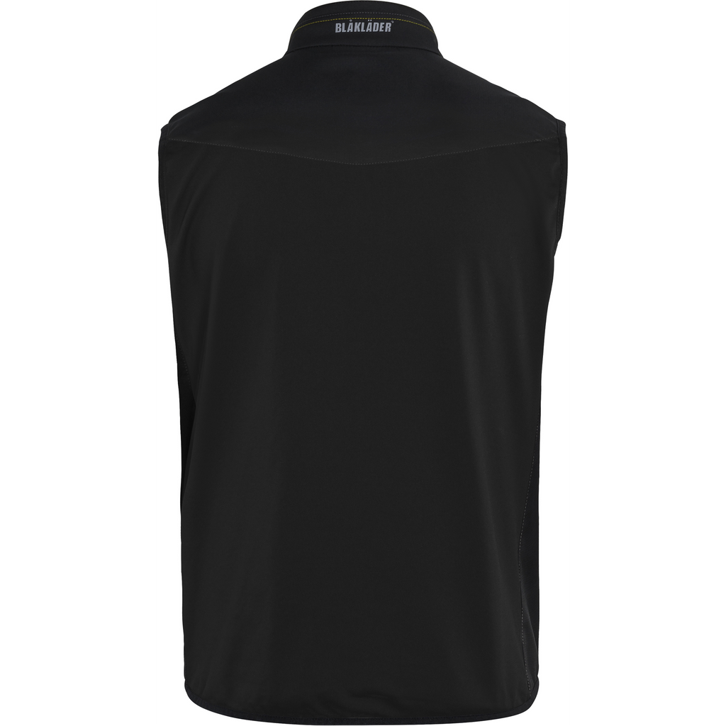 Blaklader Softshell Vest, Black/Yellow (2)