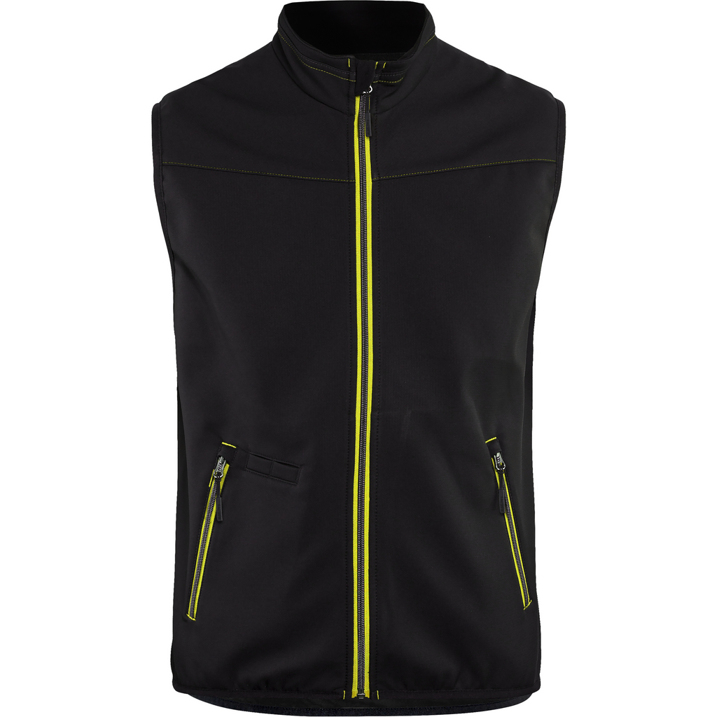 Blaklader Softshell Vest, Black/Yellow
