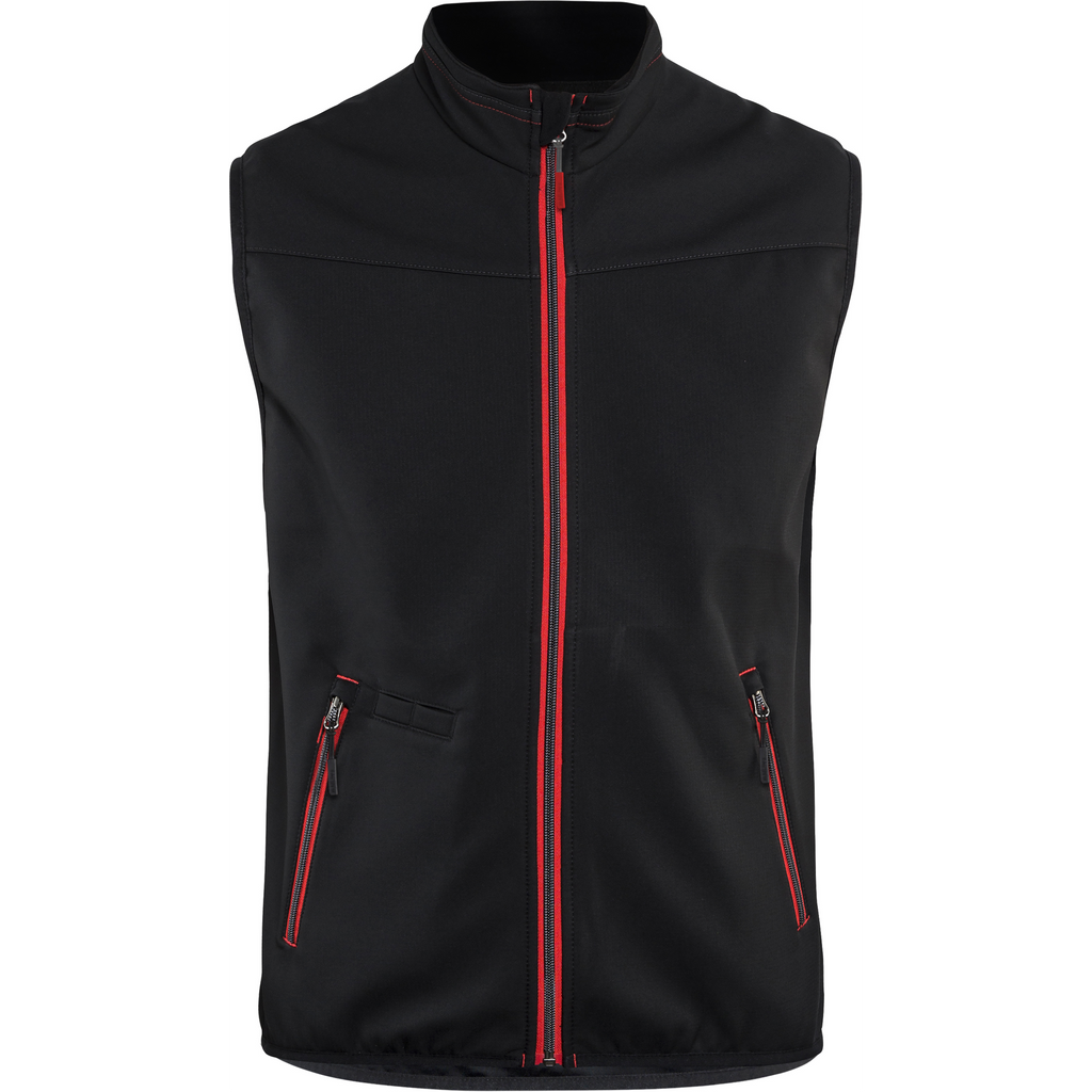 Blaklader Softshell Vest, Black/Red