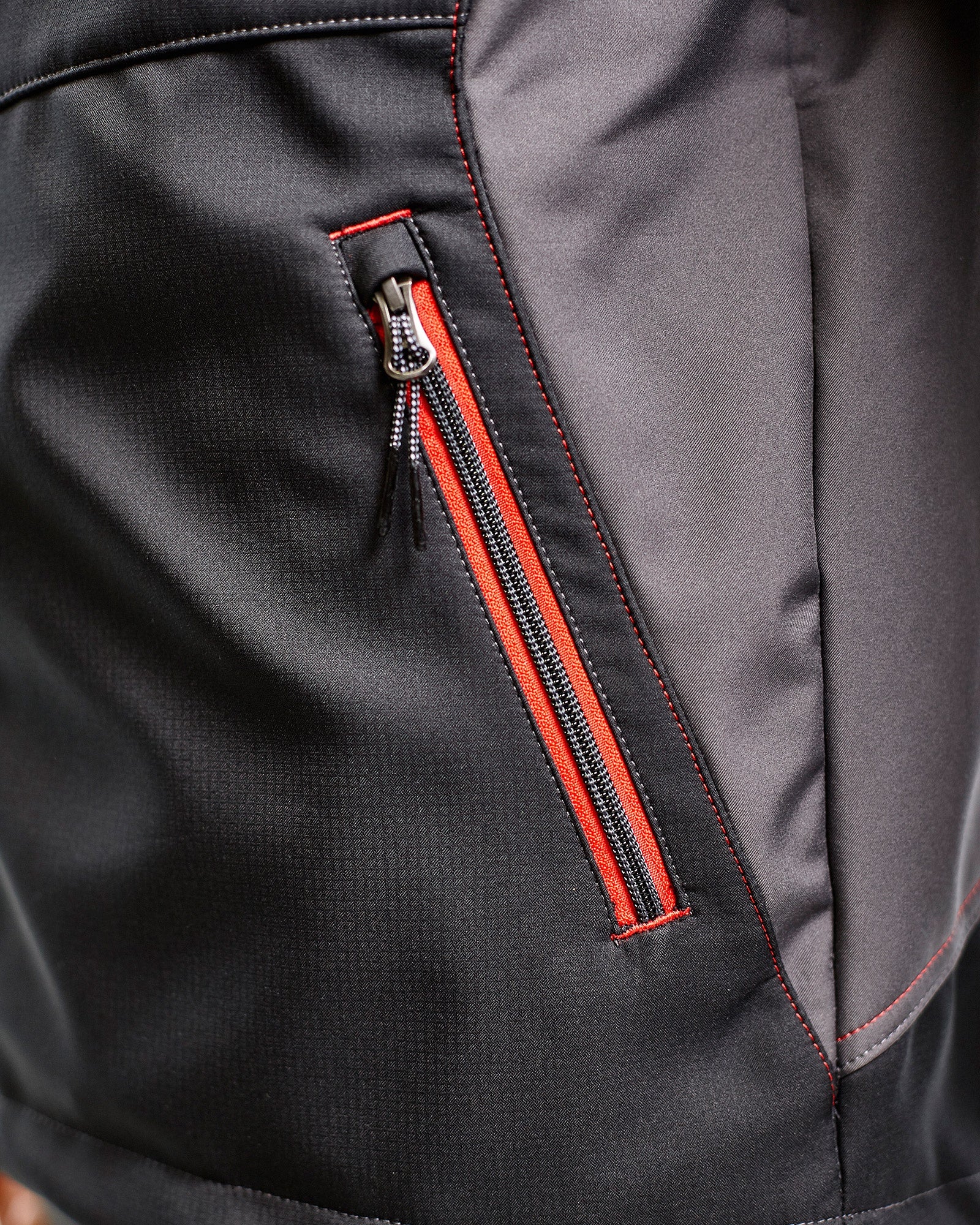 Blaklader Softshell Vest, Black/Red (4)