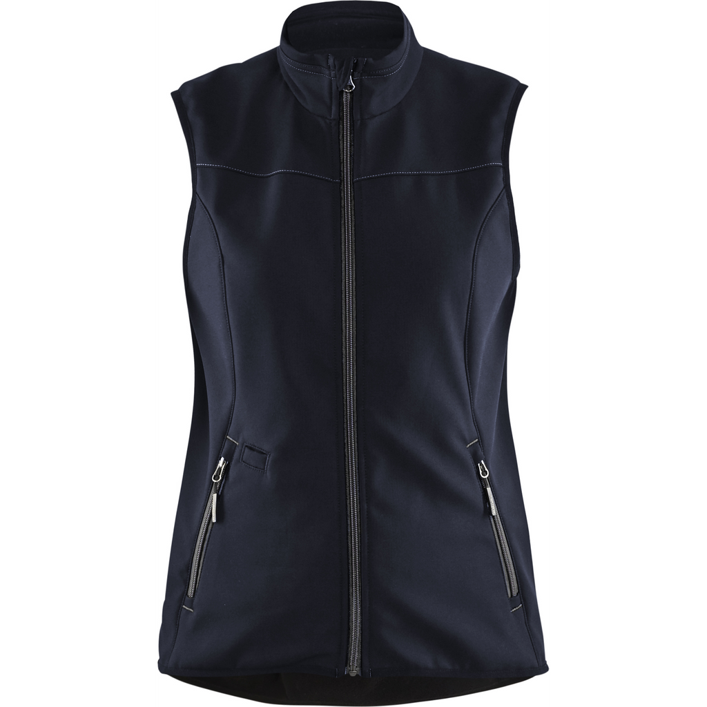 Blaklader Ladies Softshell Vest, Dark Navy/Black