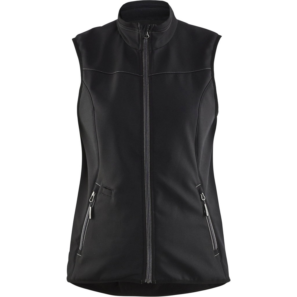 Blaklader Ladies Softshell Vest, Black/Dark Grey