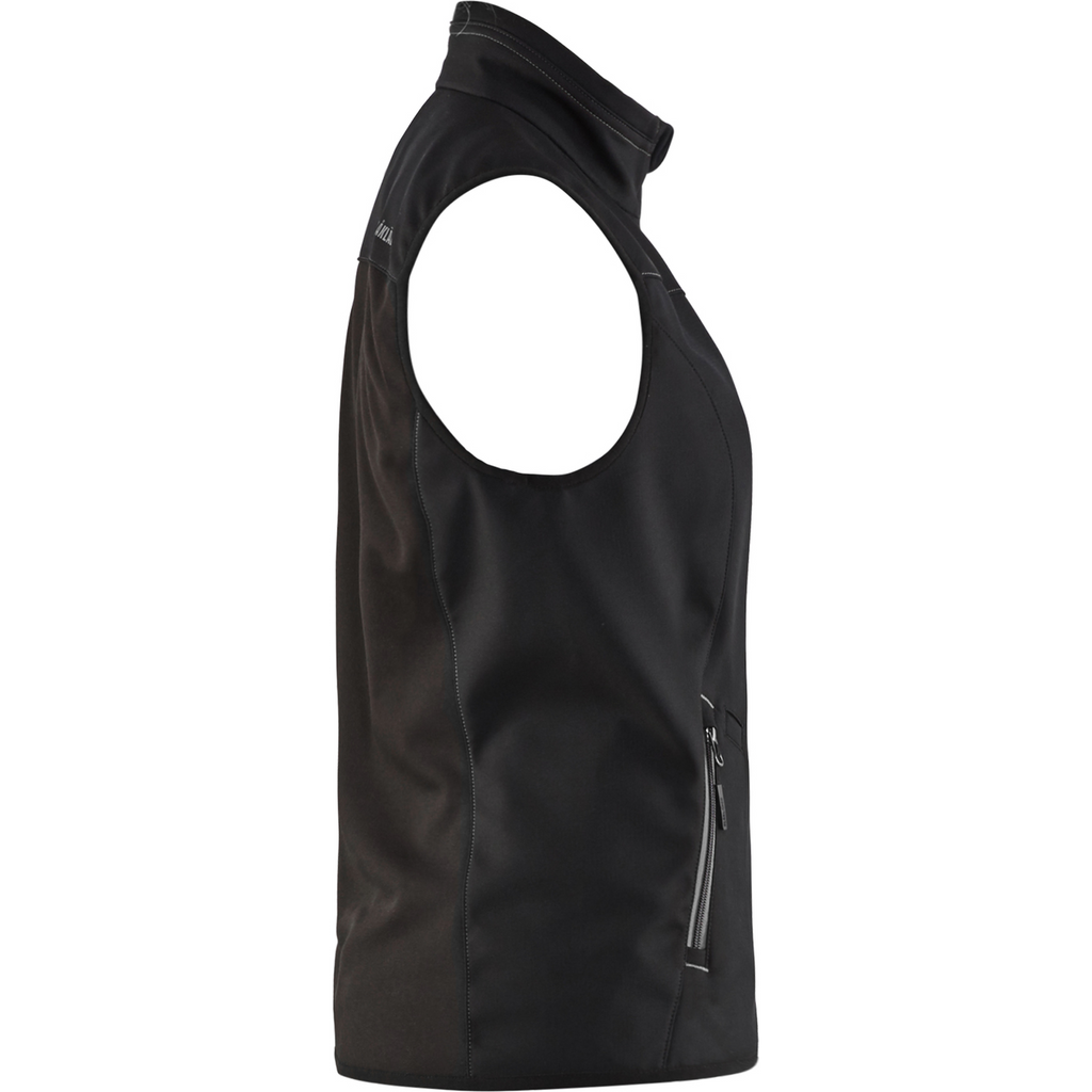 Blaklader Ladies Softshell Vest, Black/Dark Grey (2)