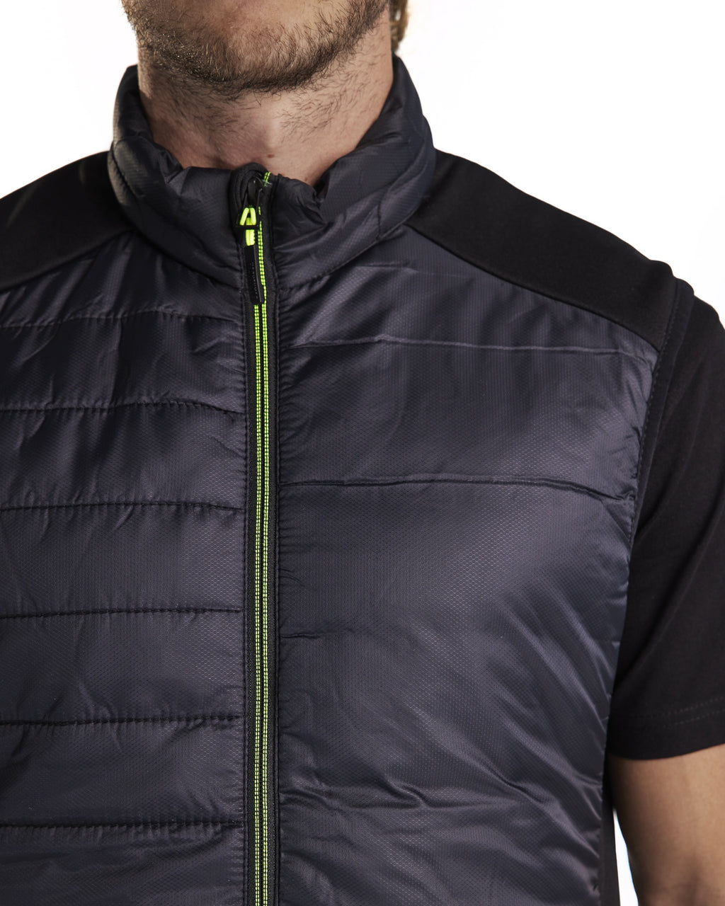 Blaklader Lined Vest, Black/Yellow (6)