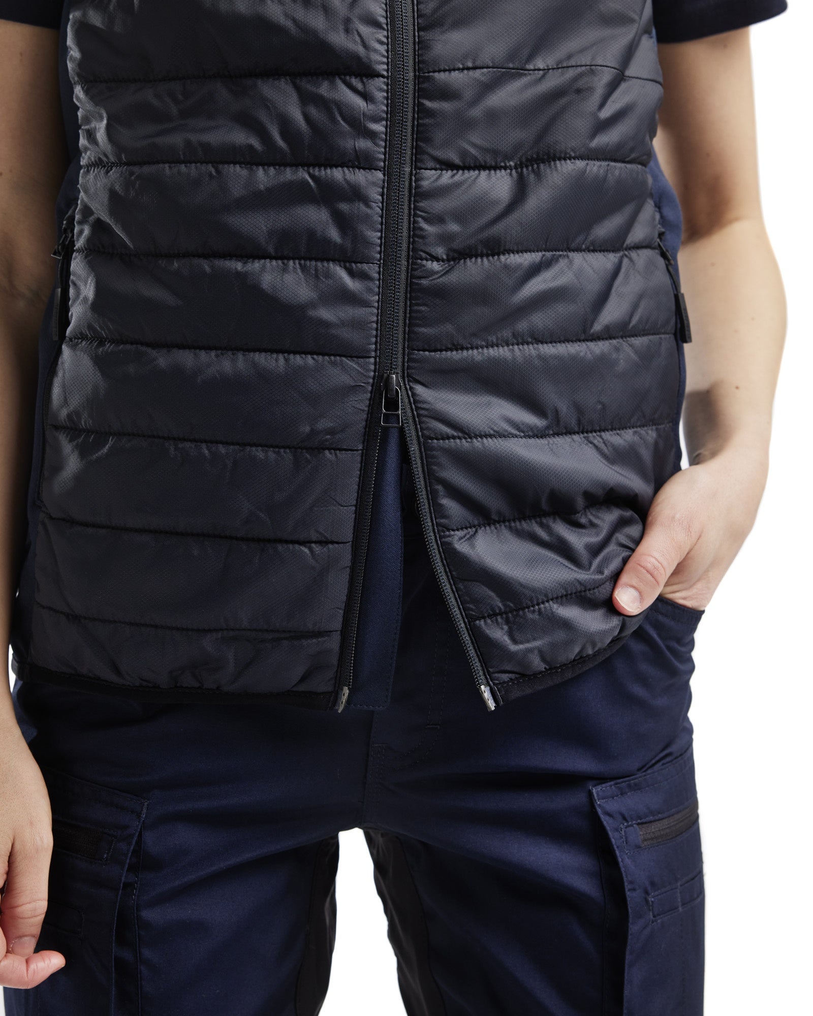 Blaklader Ladies Lined Vest, Black/Dark Navy (6)
