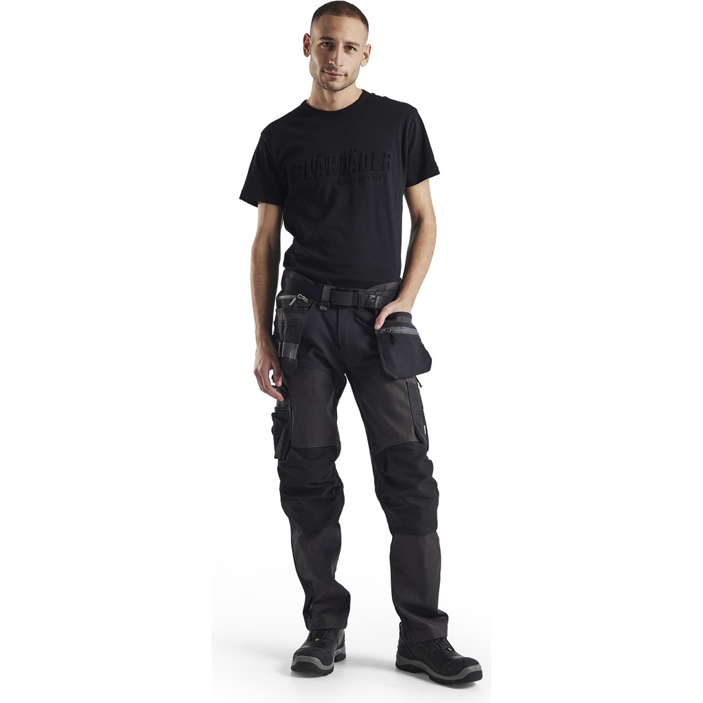 Blaklader Stretch Craftsman Work Trousers, Dark Grey/Black (5)