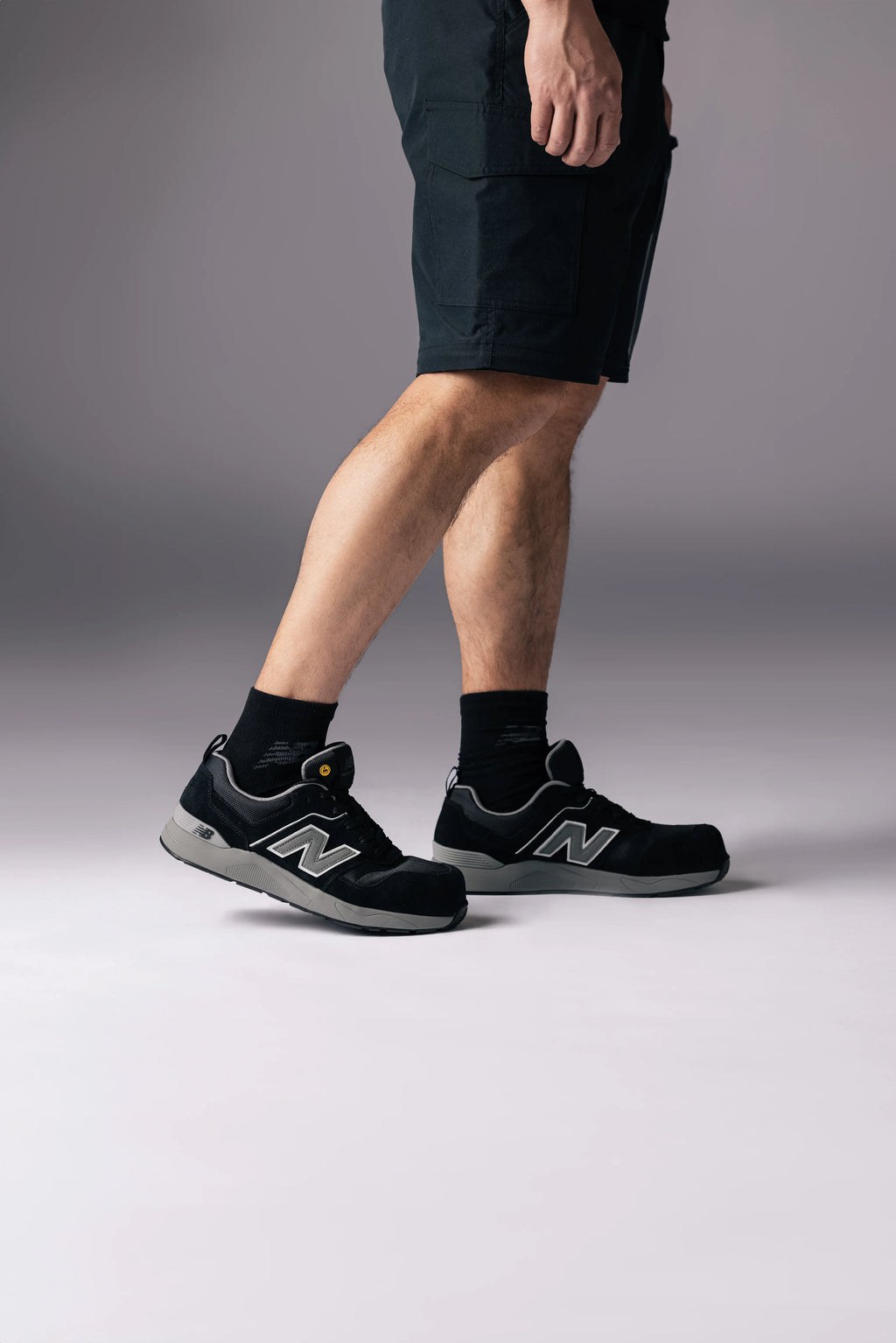 New Balance Elite Lite Mens Safety Shoes S1 PL HRO FO SC SR Black/grey (11)