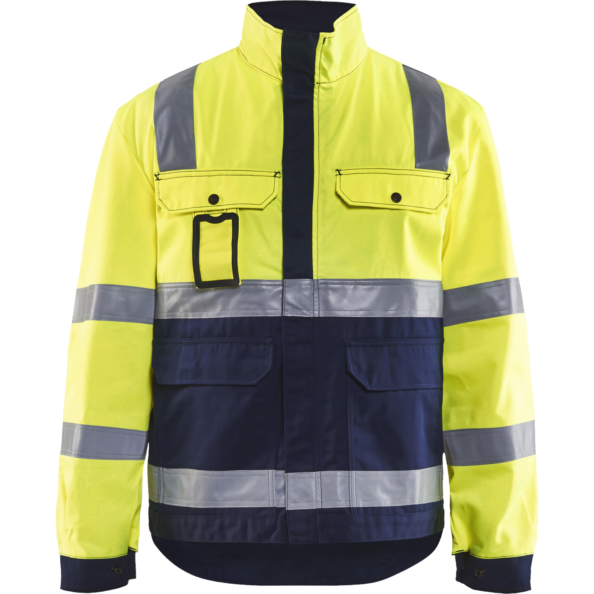 Blaklader High Vis Jacket, Yellow/Navy Blue