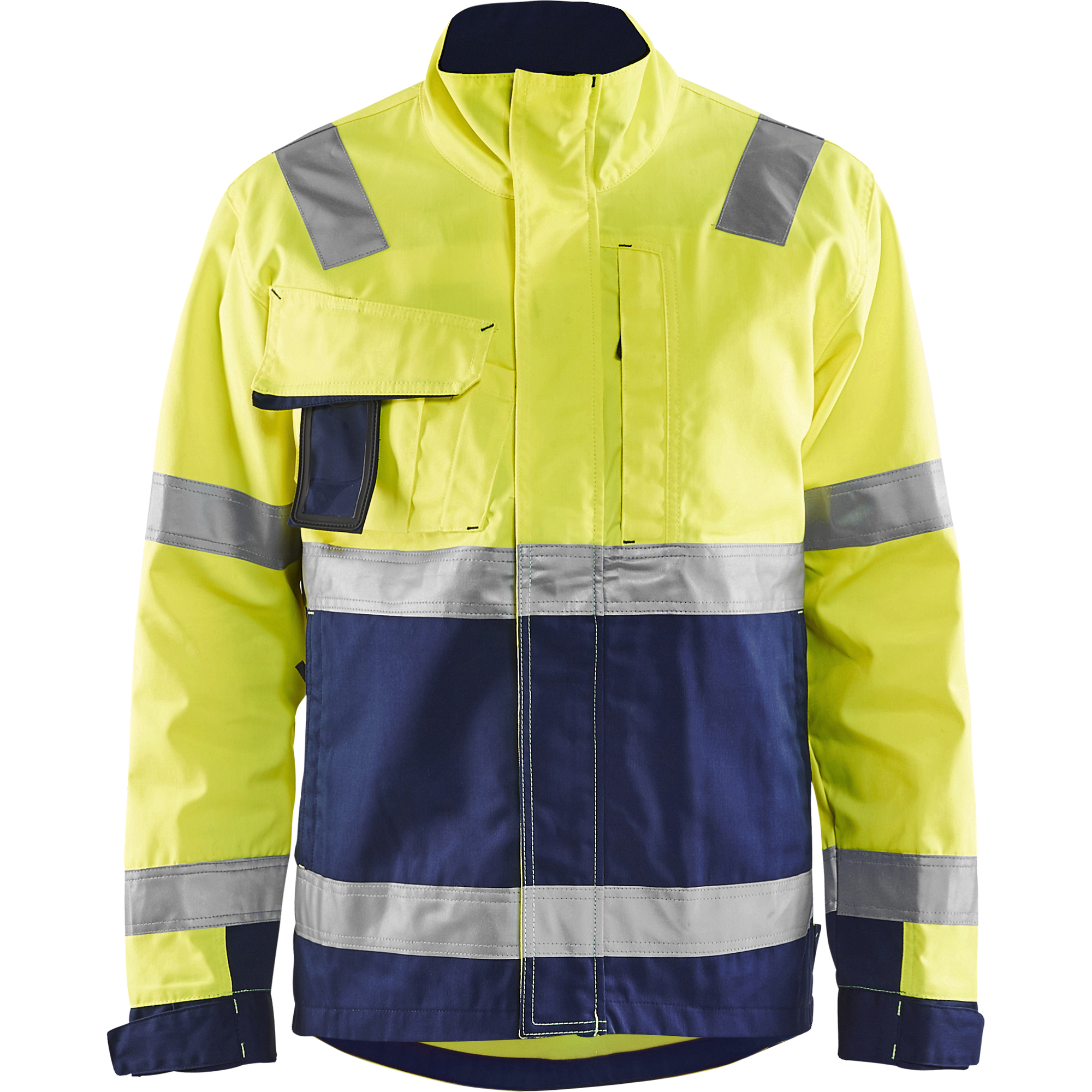 Blaklader High Vis Jacket, Yellow/Navy Blue