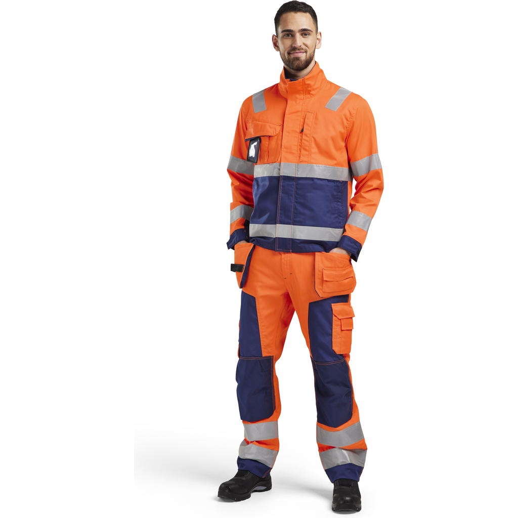 Blaklader High Vis Jacket, Orange/Navy (5)