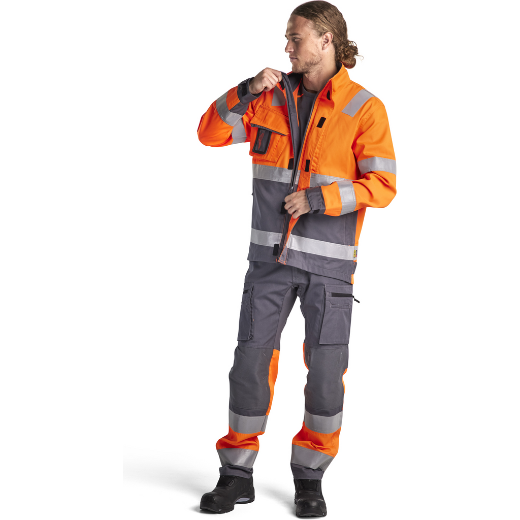 Blaklader High Vis Jacket, Orange/Medium Grey (5)