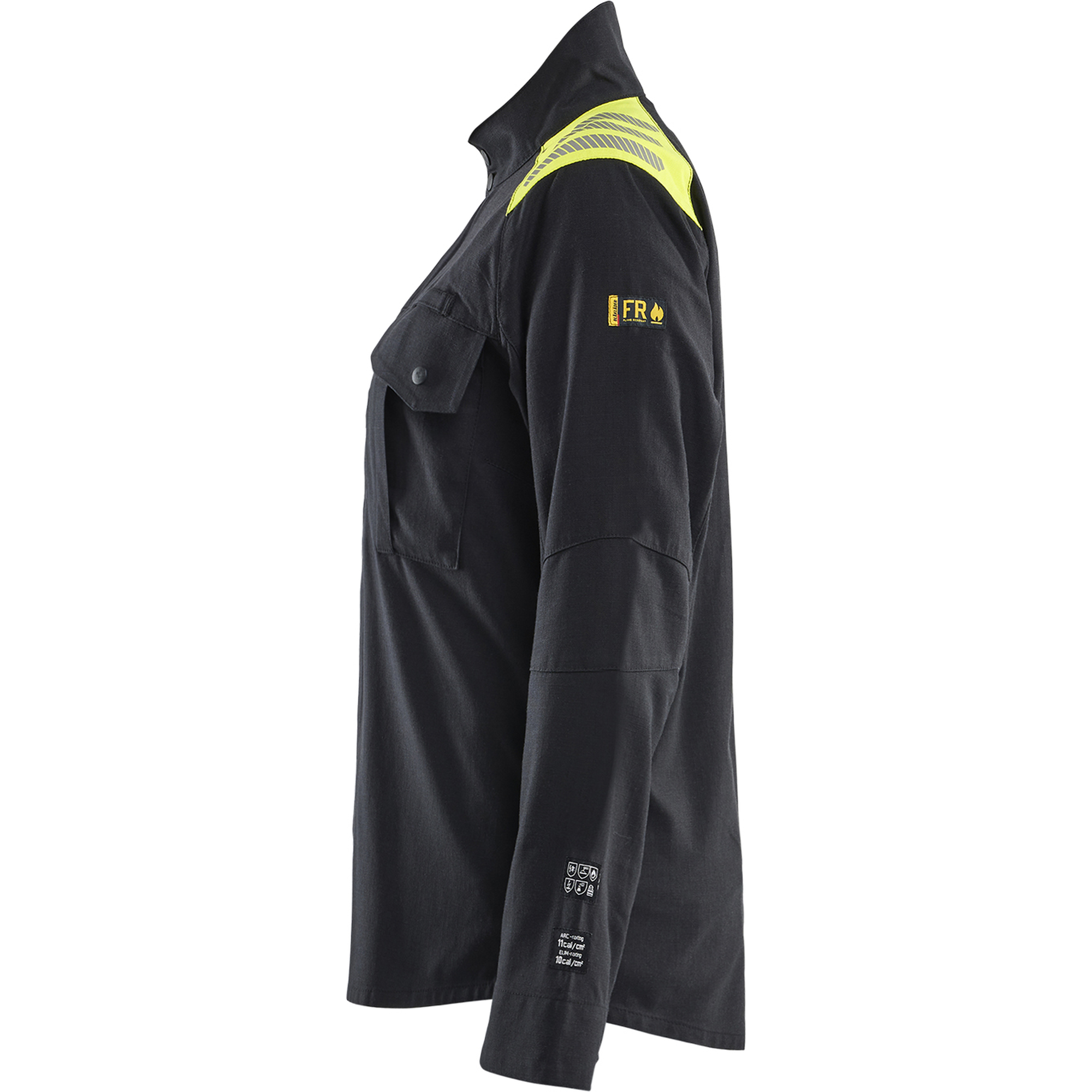 Blaklader Ladies Overshirt, Black/Yellow (3)
