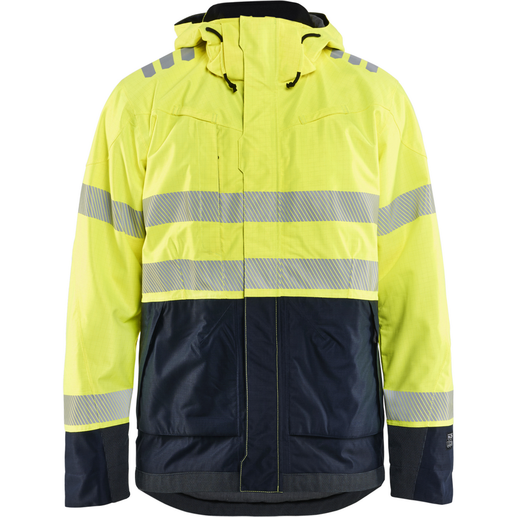 Blaklader Multinorm Shell Jacket, Yellow/Navy Blue