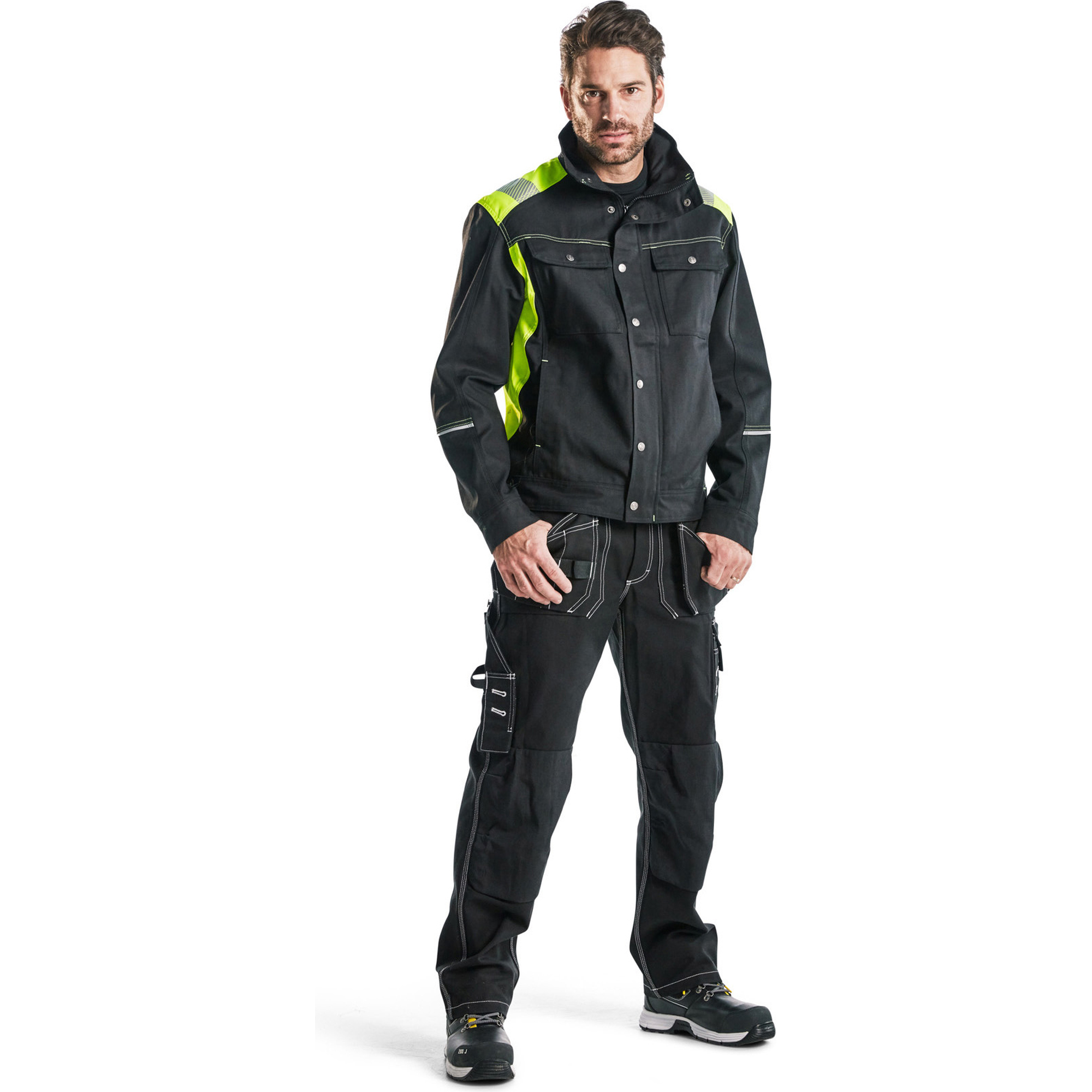 Blaklader Craftsman Jacket, Black/Yellow (5)
