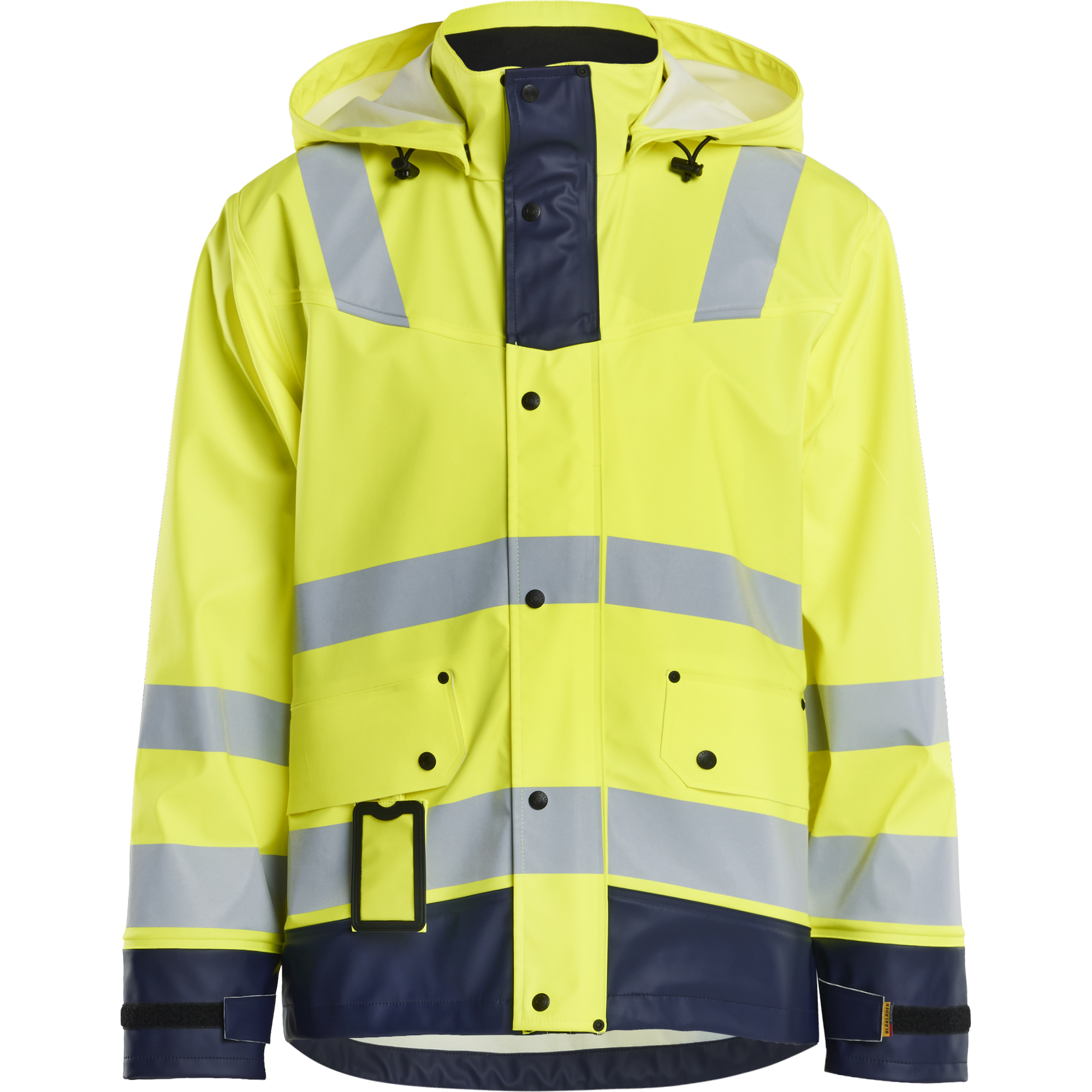 Blaklader Rain Jacket, Yellow/Navy Blue