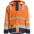 Blaklader Rain Jacket, Orange/Navy Blue