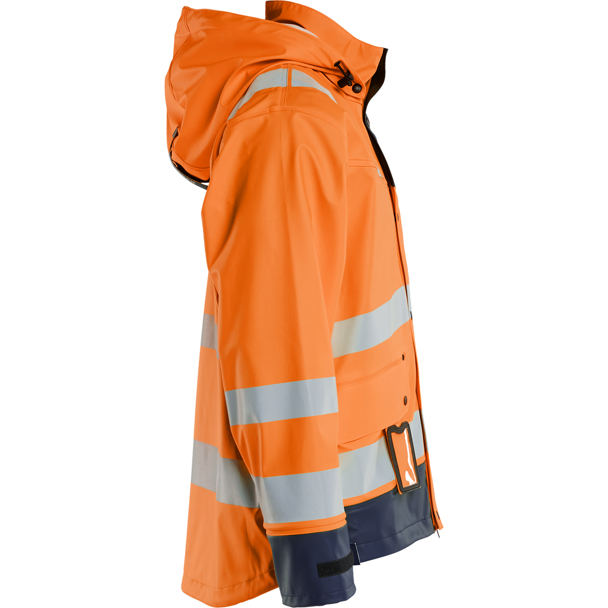 Blaklader Rain Jacket, Orange/Navy Blue (3)