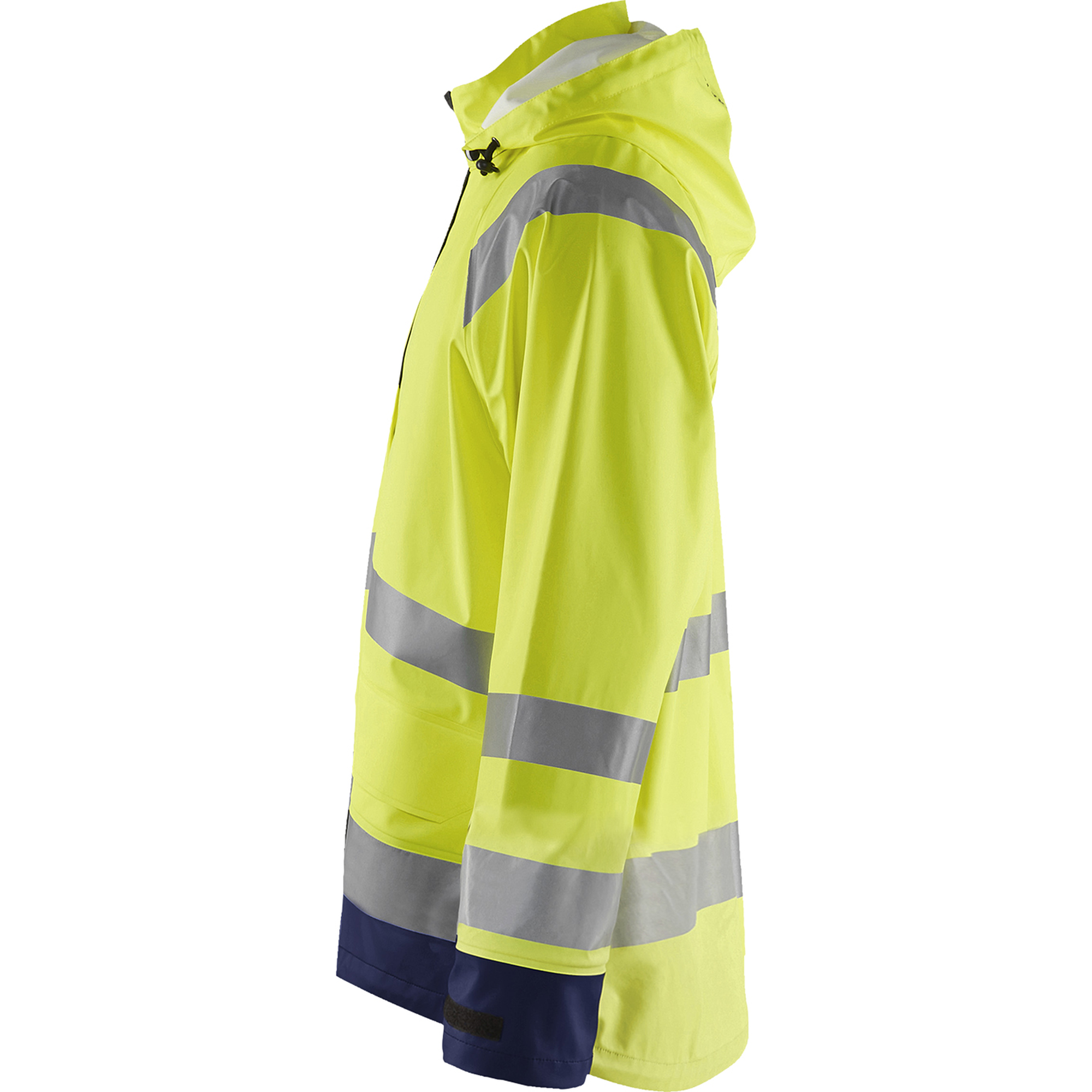 Blaklader High Vis Rain Jacket, Yellow/Navy Blue (3)