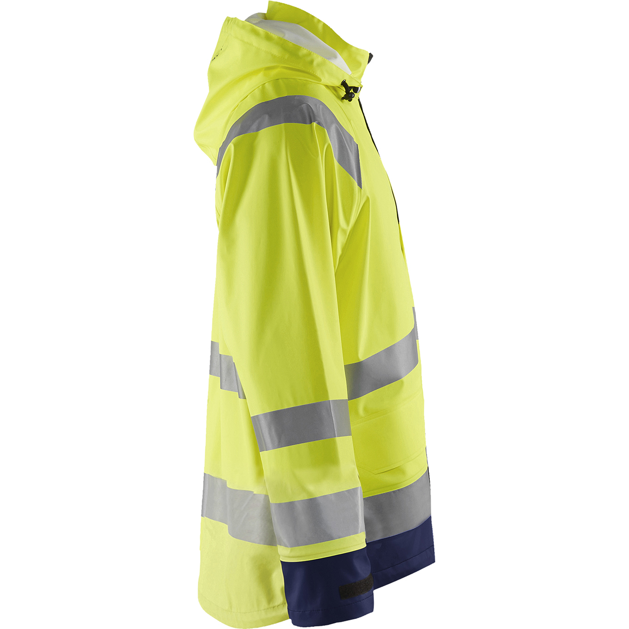 Blaklader High Vis Rain Jacket, Yellow/Navy Blue (2)