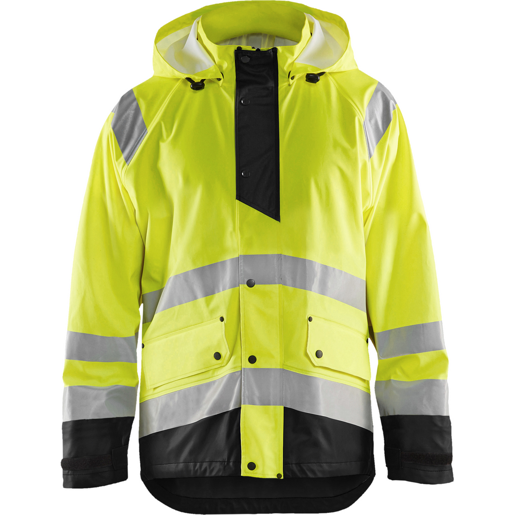 Blaklader High Vis Rain Jacket, Yellow/Black