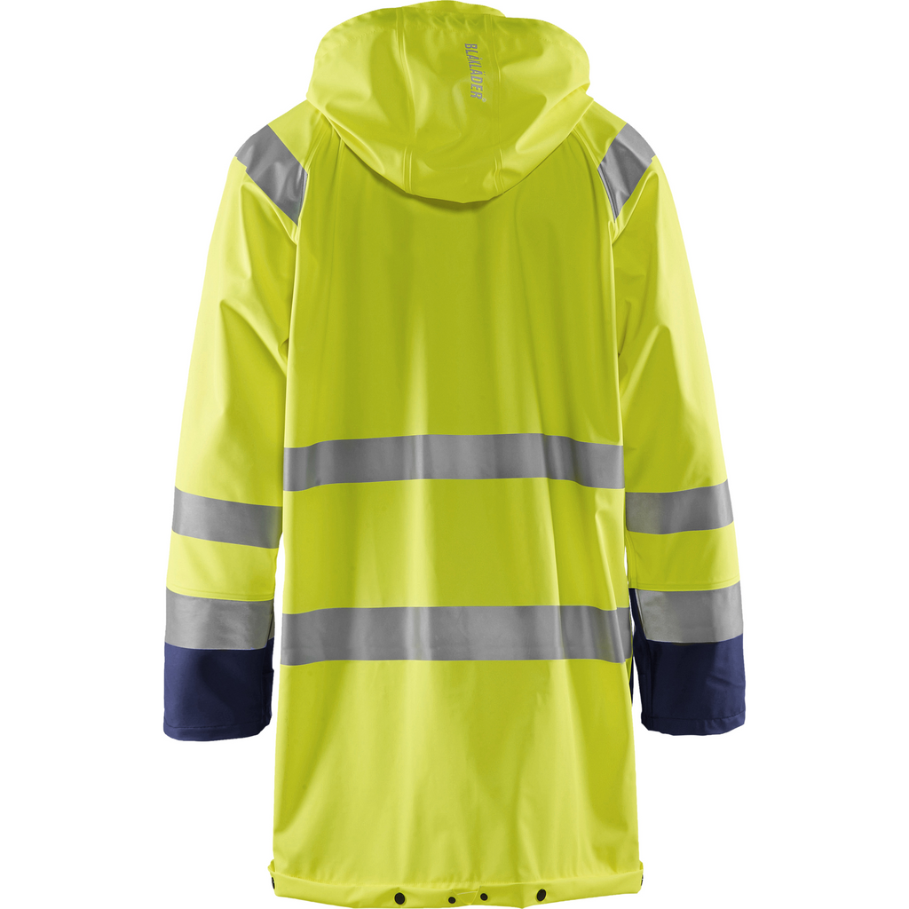 Blaklader High Vis Rain Jacket, Yellow/Navy Blue (4)