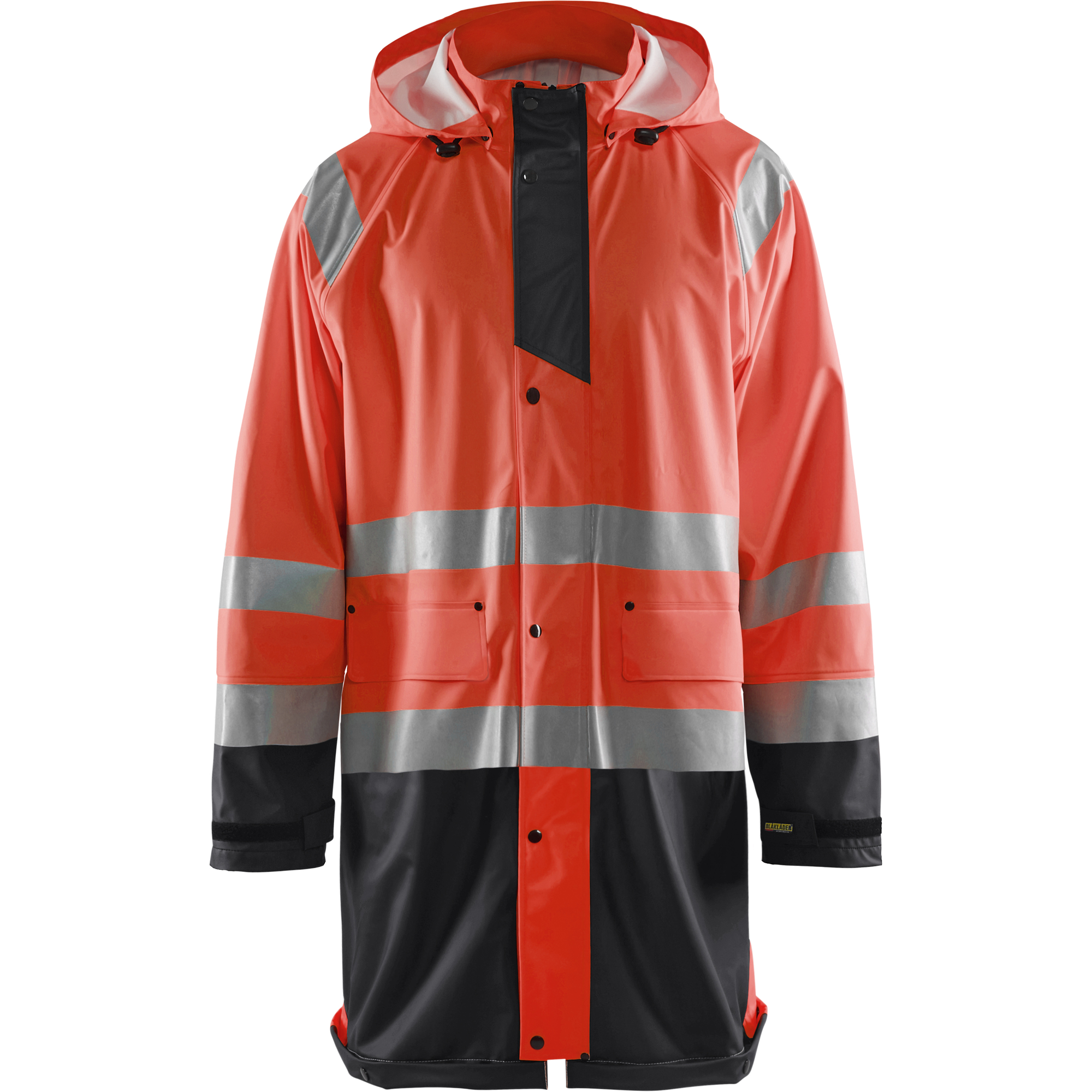 Blaklader High Vis Rain Jacket, Red/Black