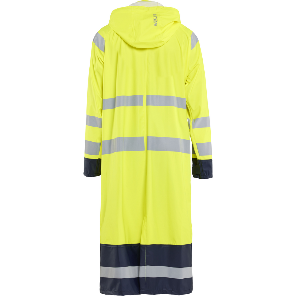 Blaklader High Vis Raincoat, Yellow/Navy (4)