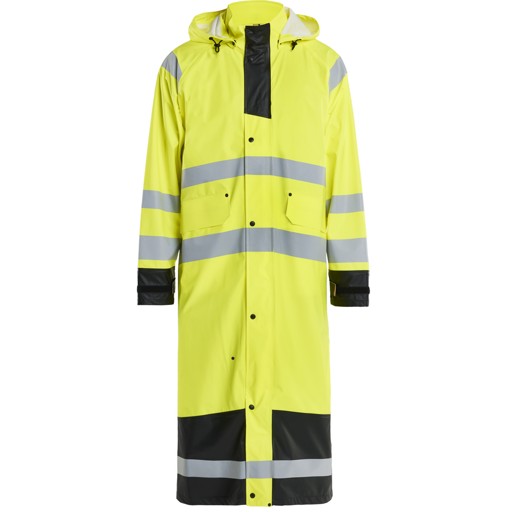 Blaklader High Vis Raincoat, Yellow/Black