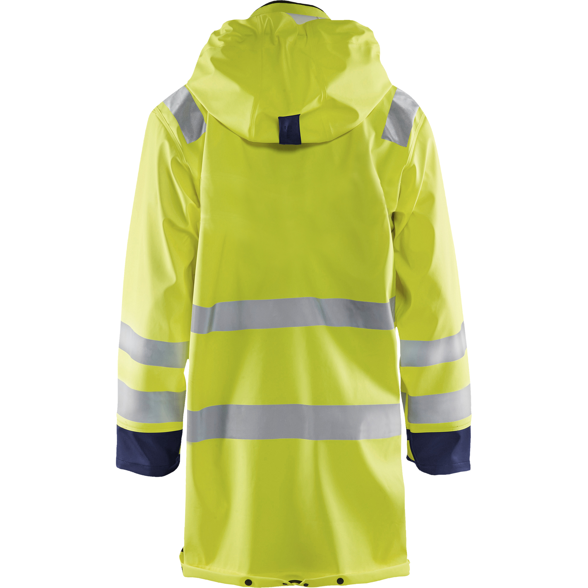 Blaklader High Vis Raincoat, Yellow/Navy (4)