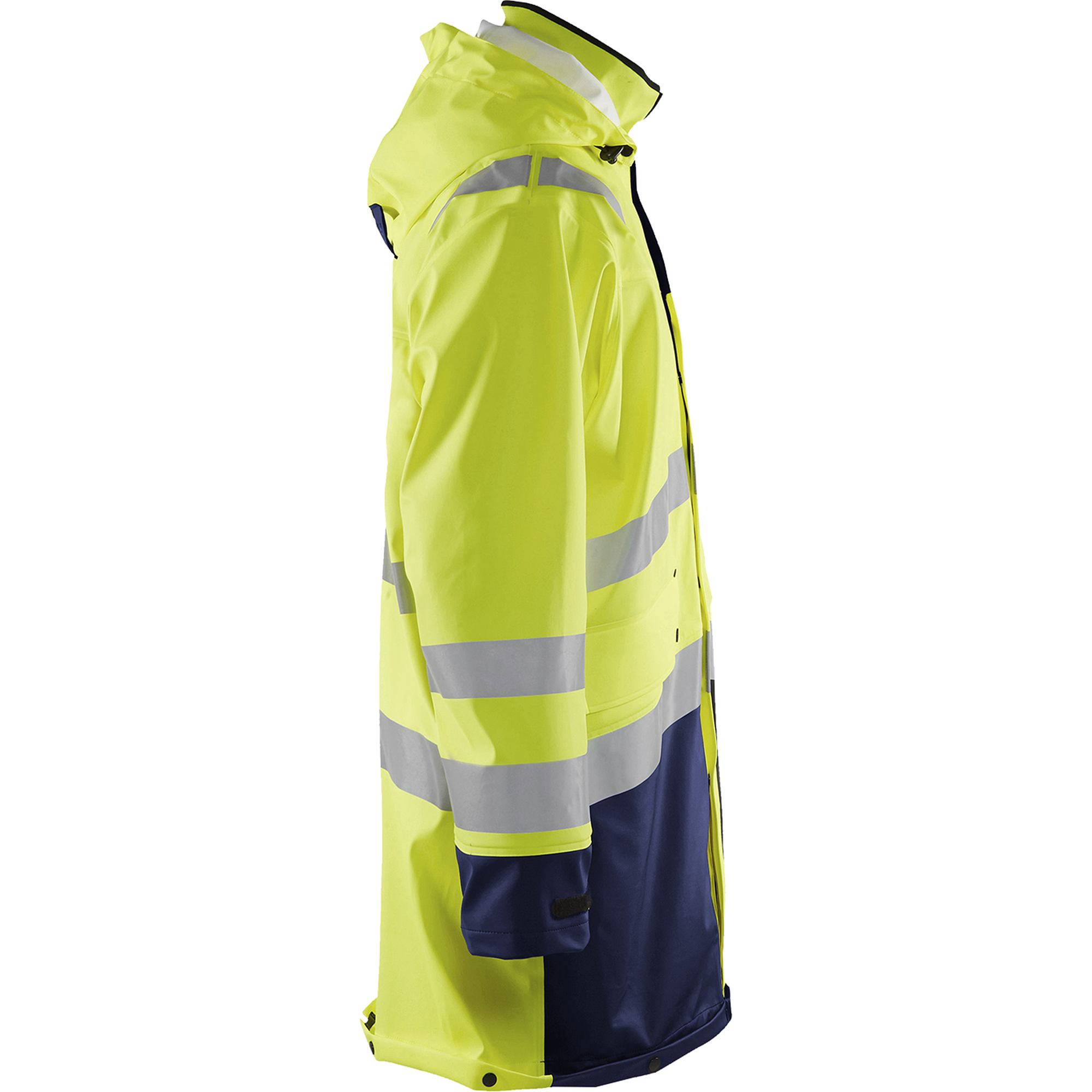 Blaklader High Vis Raincoat, Yellow/Navy (2)