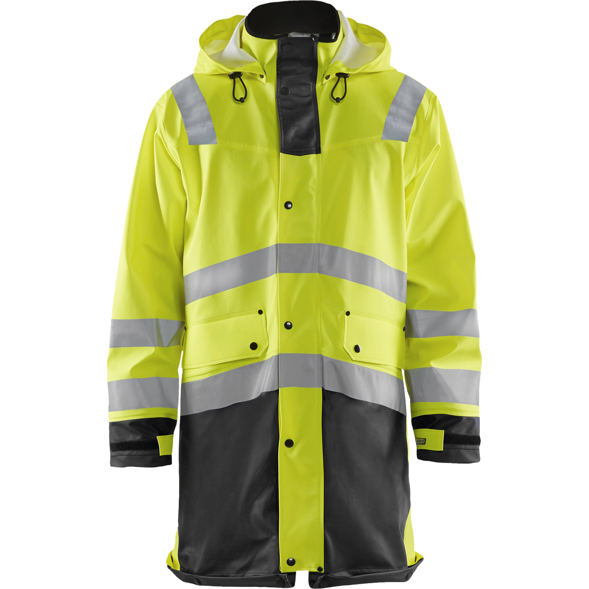 Blaklader High Vis Raincoat, Yellow/Black