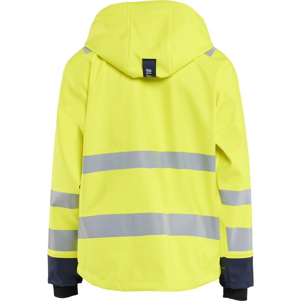 Blaklader High Vis Rain Jacket, Yellow/Navy Blue (4)