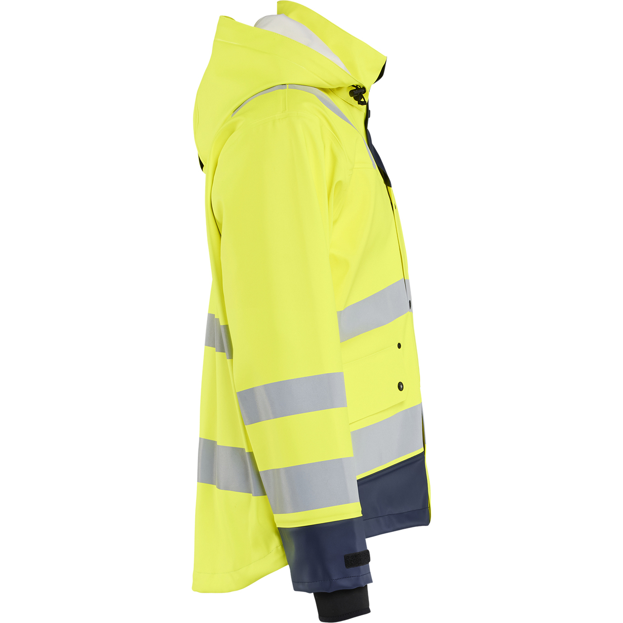 Blaklader High Vis Rain Jacket, Yellow/Navy Blue (2)
