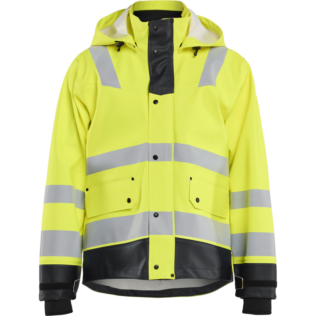 Blaklader High Vis Rain Jacket, Yellow/Black
