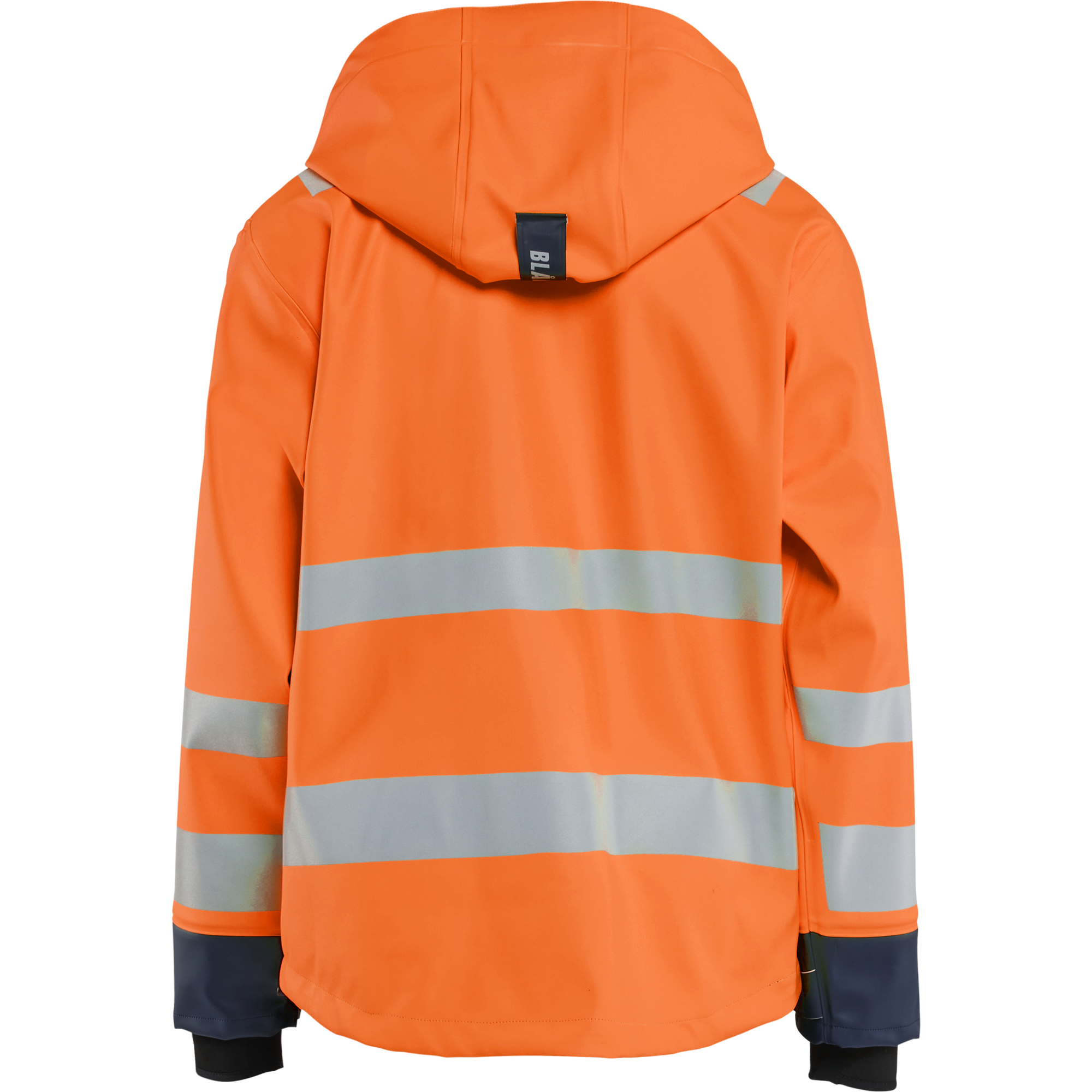 Blaklader High Vis Rain Jacket, Orange/Navy Blue (4)