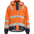 Blaklader High Vis Rain Jacket, Orange/Navy Blue