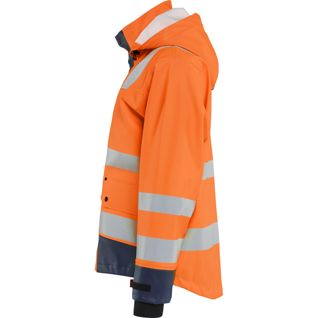 Blaklader High Vis Rain Jacket, Orange/Navy Blue (3)