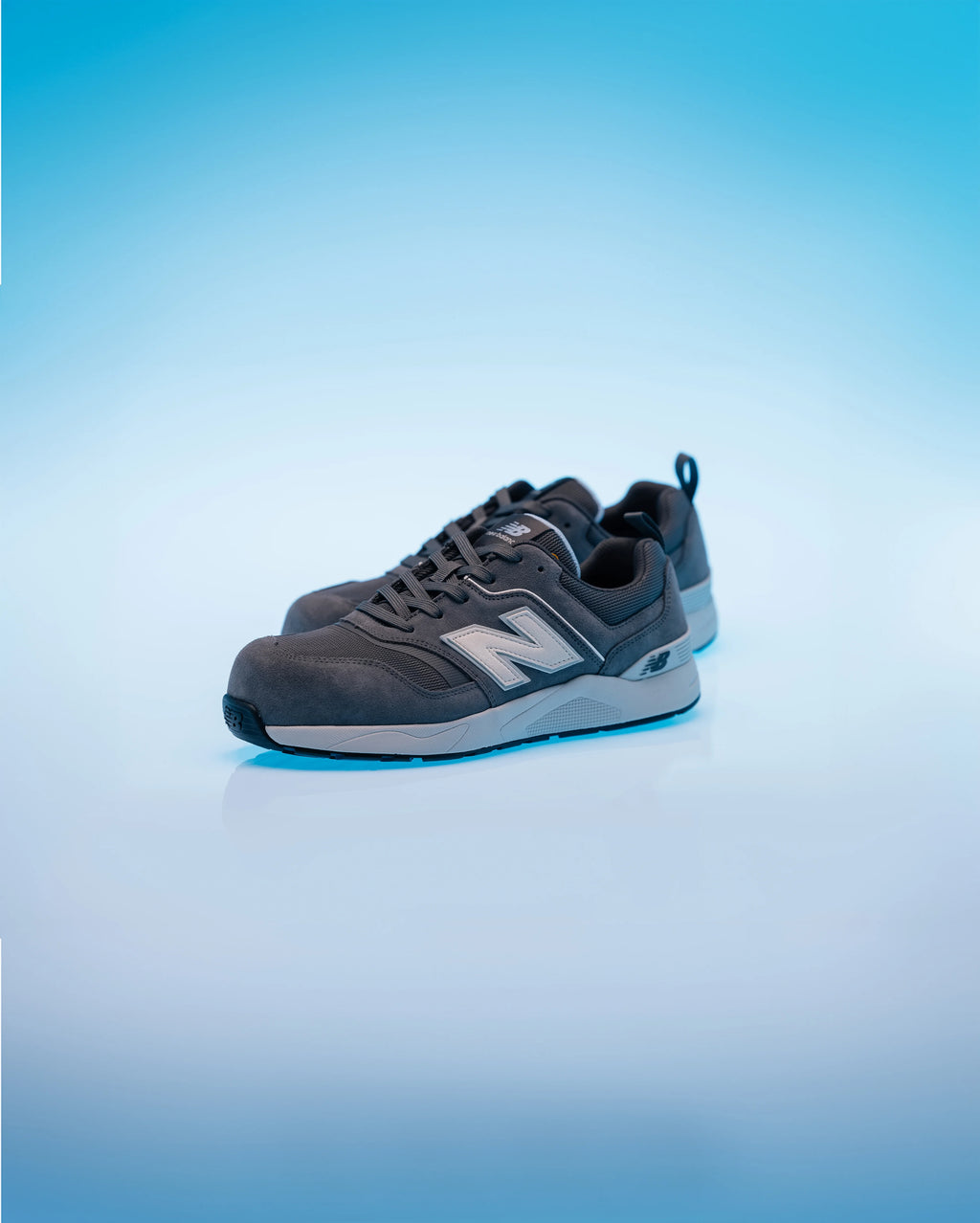 New Balance Elite Lite Womens Safety Shoe S1 PL HRO FO SC SR Magnet/whispy Blue (8)