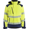 Blaklader High Vis Lined Lightweight Softshell Winter Jacket, Yellow/Navy